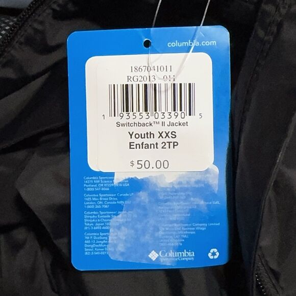 Columbia youth boys girls XXS 4/5 Switchback II Dryvent Waterproof Jacket NWT - Picture 8 of 8
